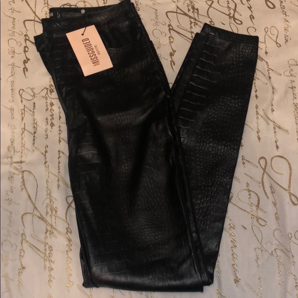 Misguided leather pants
